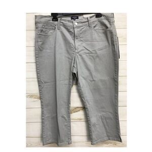 Size 14 Nydj Marilyn Stretch Cotton Crop Pants